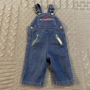 Vintage Izod Lacoste Bib Jean Overalls ~ 6/9M